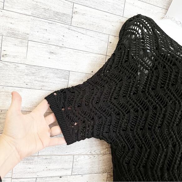 DANA BUCHMAN Metallic Knit Short Sleeve Sweater + Attached Tank, M, NWT! - Picture 7 of 10